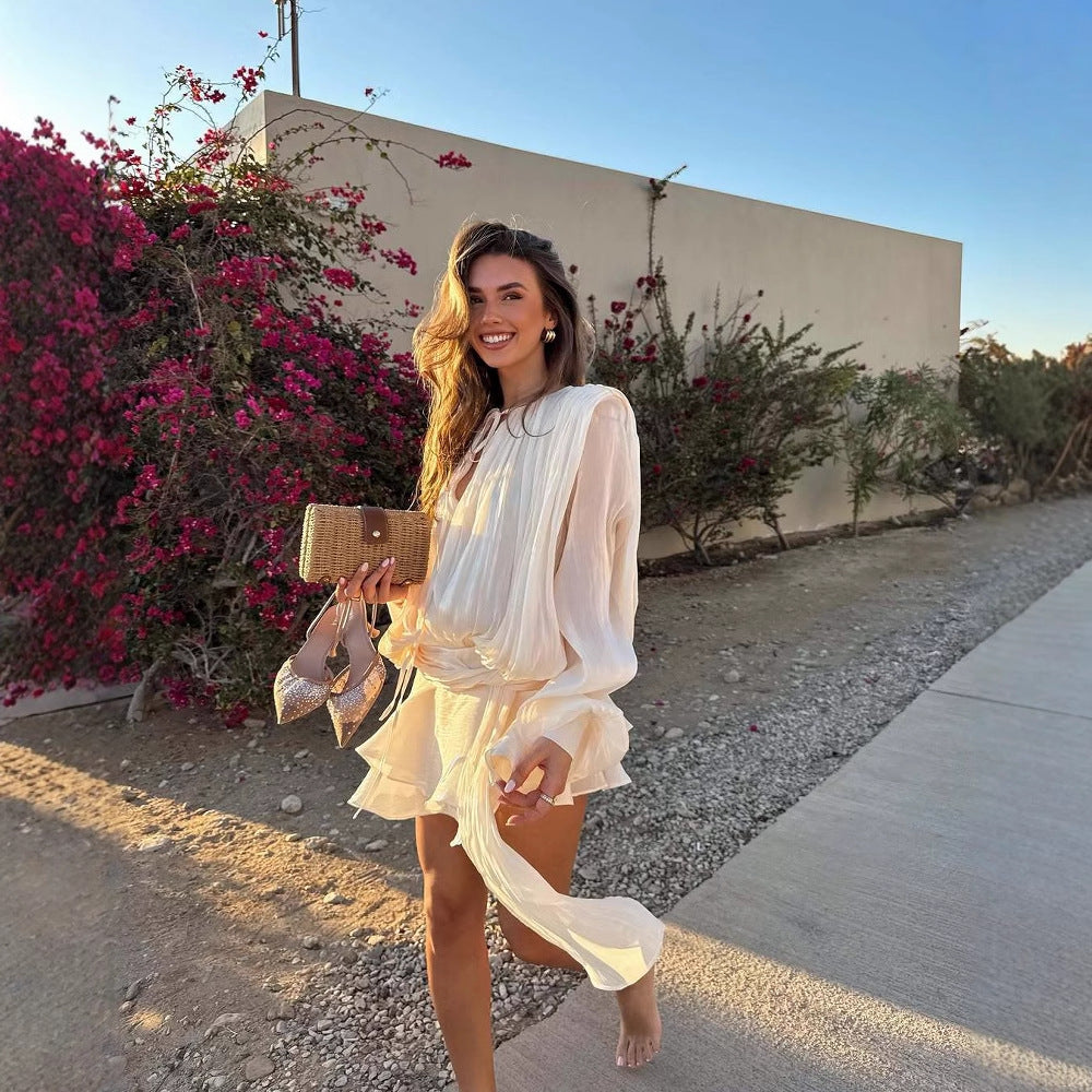 Sexy Style - Ensemble short taille haute et top asymétrique – Élégance Silhouette