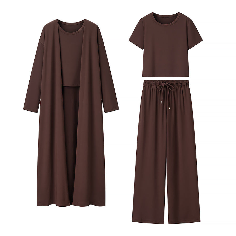 Ensemble femme – Haut à volants & pantalon fluide