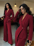 Ensemble Tailleur Femme Élégant – Veste Chic & Pantalon Droit