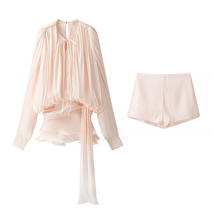 Sexy Style - Ensemble short taille haute et top asymétrique – Élégance Silhouette