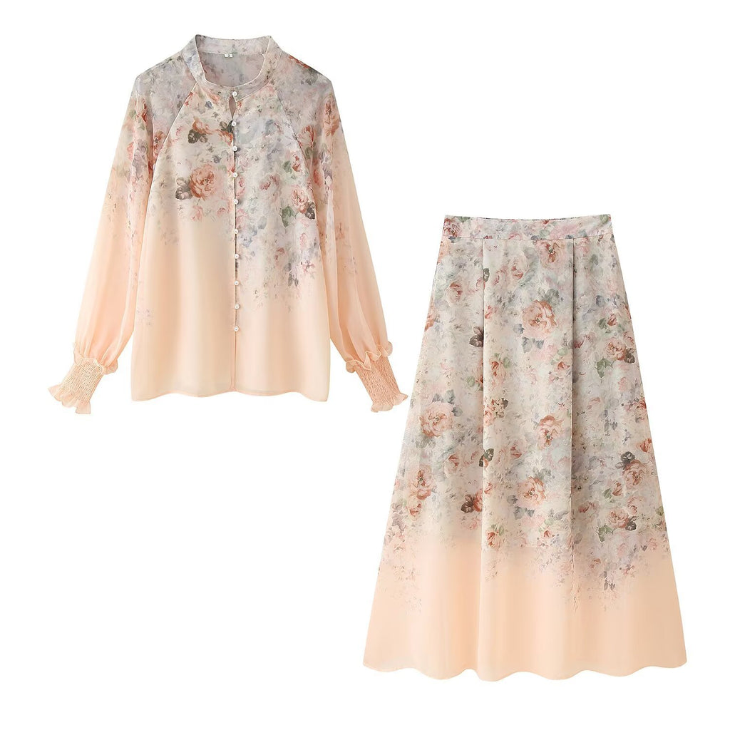 Chemise & Jupe fleurie légère et fluide