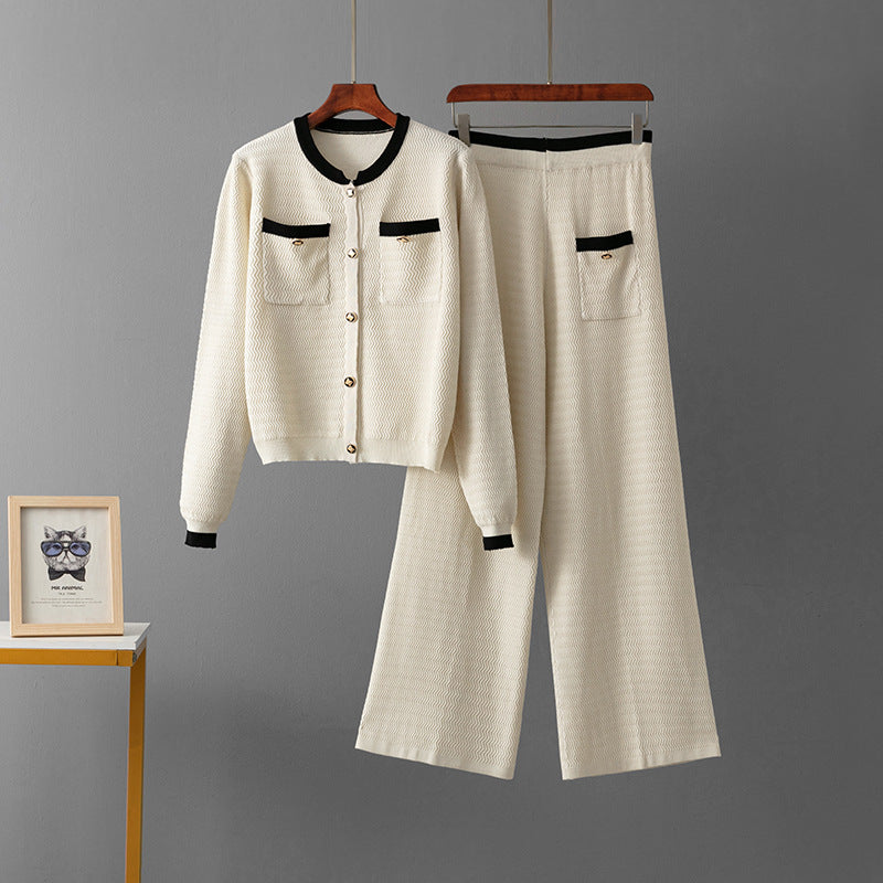 Ensemble Fluide Chemise Manches Longues & Pantalon Taille Haute