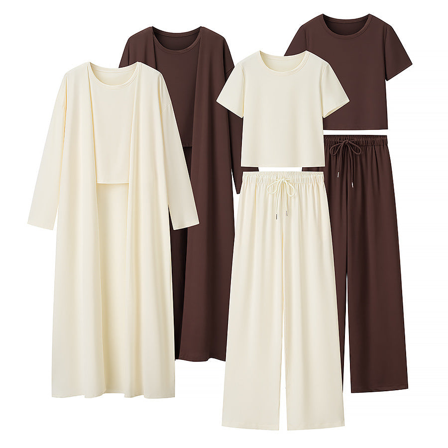 Ensemble femme – Haut à volants & pantalon fluide