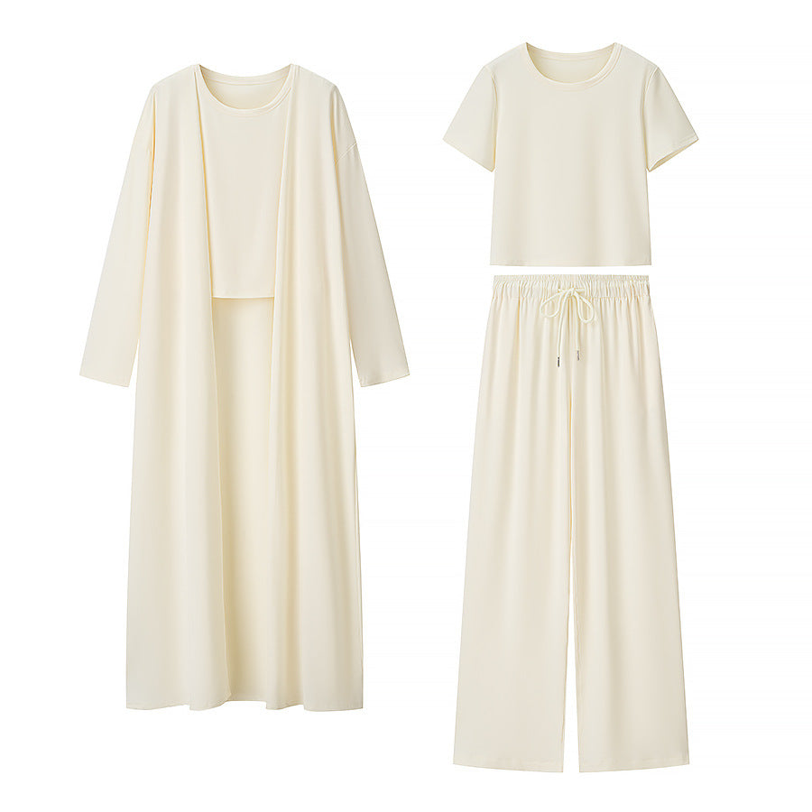 Ensemble femme – Haut à volants & pantalon fluide