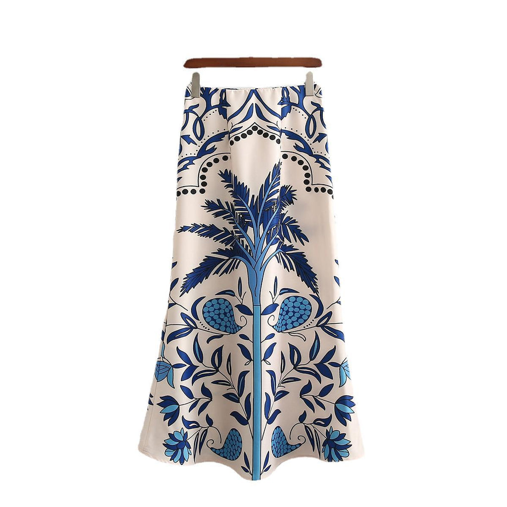Ensemble Femme Fluide Imprimé – Chemise & Jupe Streetwear Chic