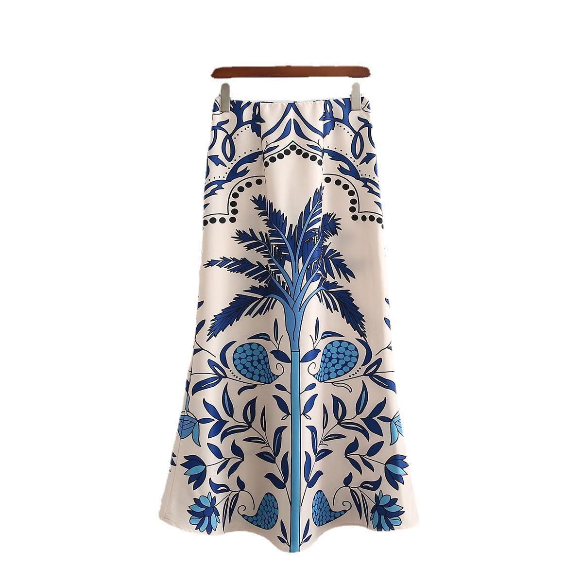 Ensemble Femme Fluide Imprimé – Chemise & Jupe Streetwear Chic