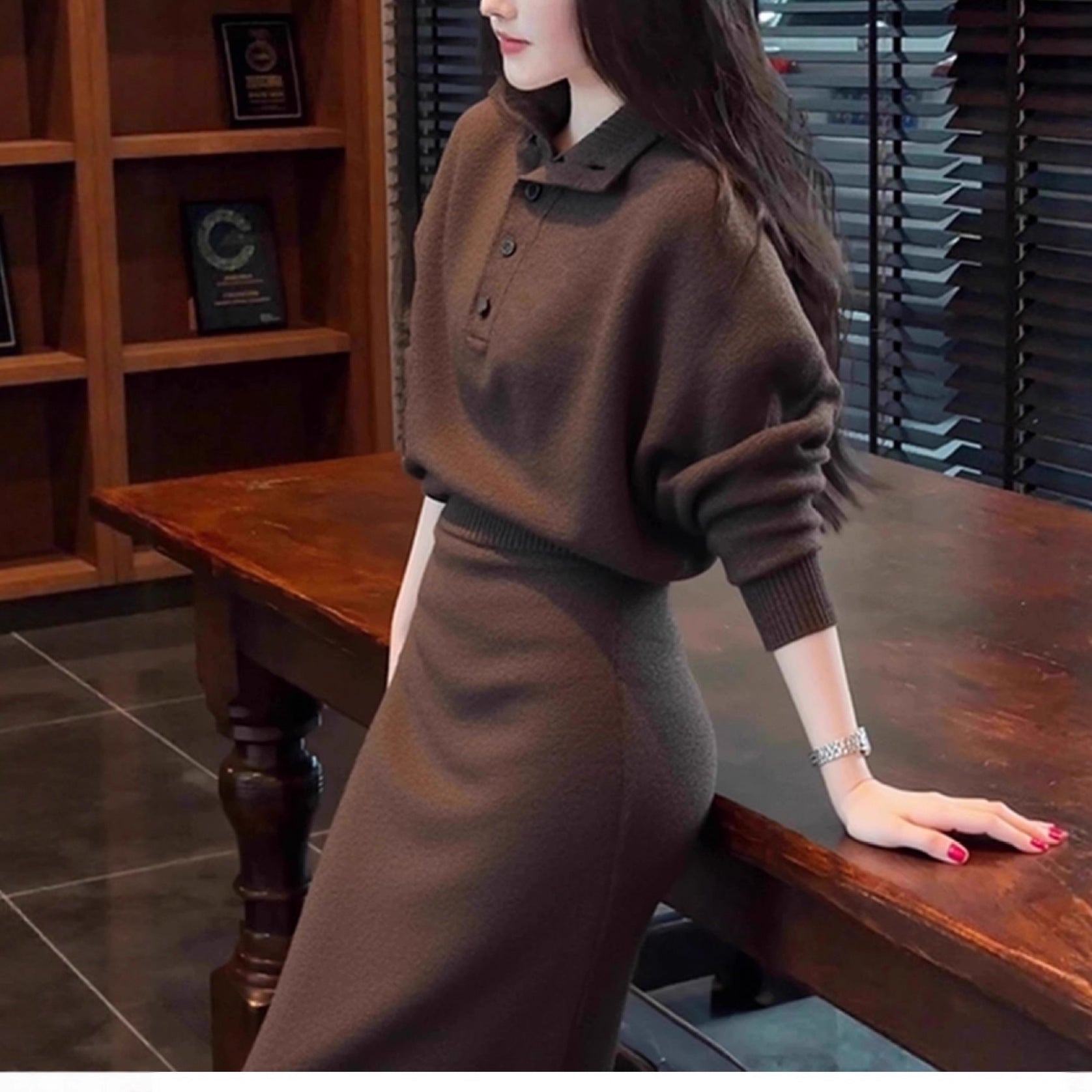 Ensemble Femme Élégant & Raffiné – Tenue Deux Pièces Chic et Décontractée